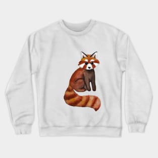 Watercolor Red Panda Crewneck Sweatshirt